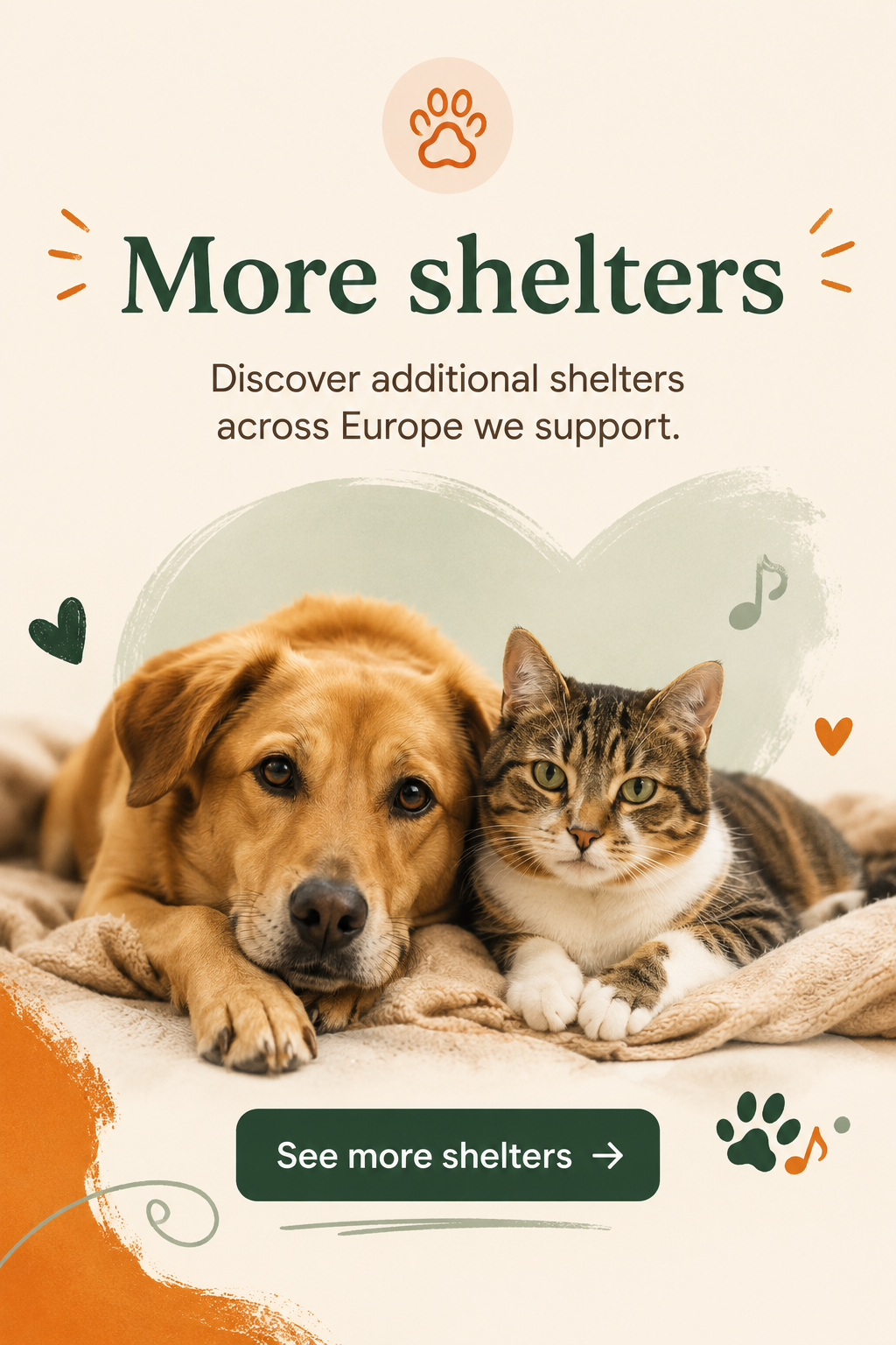 More shelters in Europe