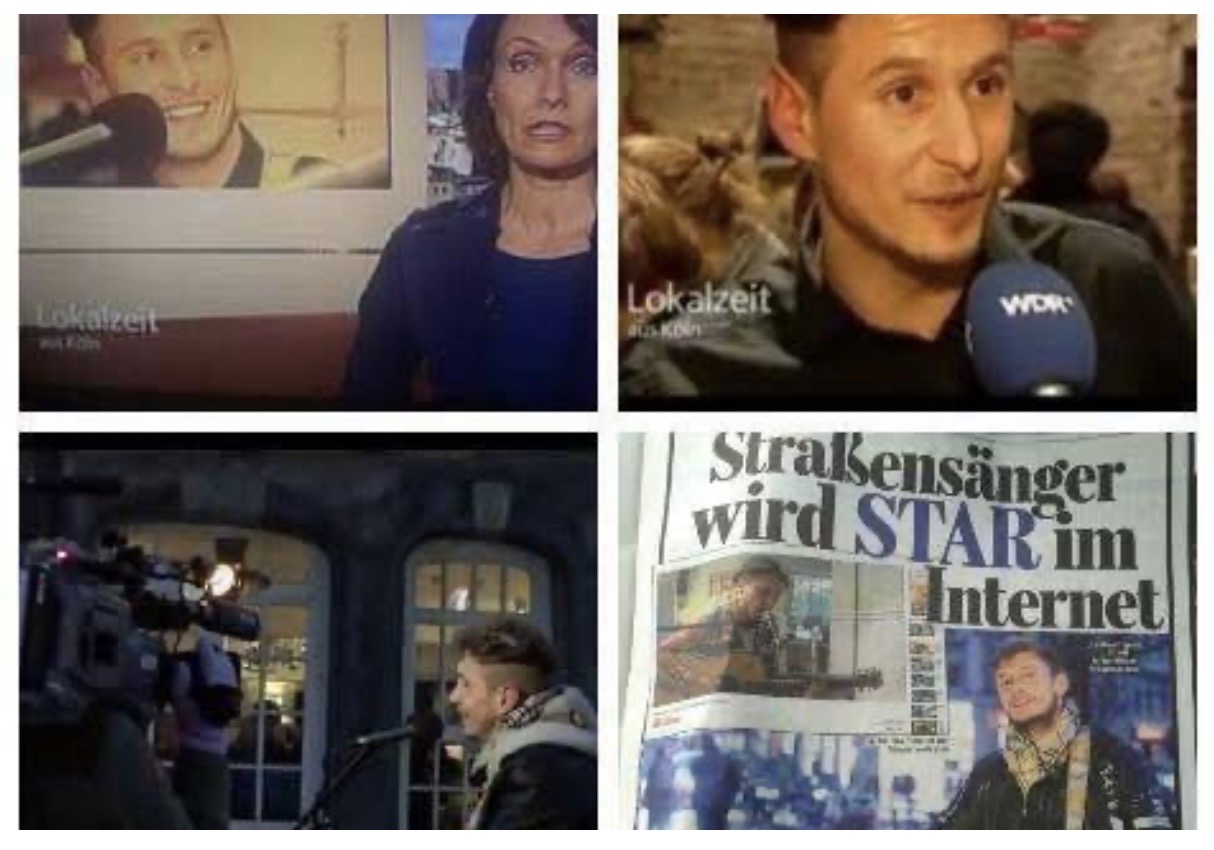 TV and press collage — Lokalzeit, WDR and BILD features